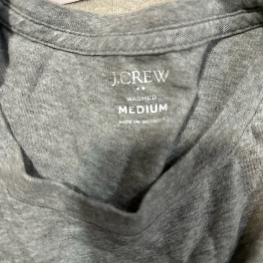 J crew mens washed jersey tee shirt heather gray
